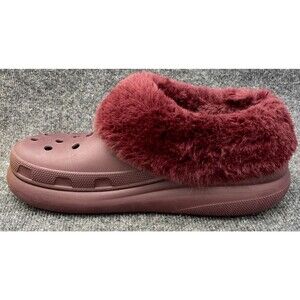 Crocs Shoes Men 11 Furever Crush Lined Platform Clogs 208446-6WD Dark Cherry